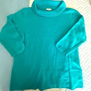 Teal Talbots Cowl Neck Sweater